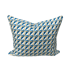 Geometric Blue Mustard